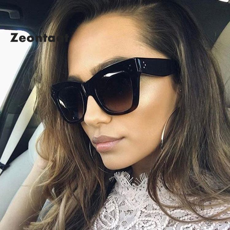 

Sunglasses Fashion Square Women Oversized Mirror Shades Glasses Metal Rivet Trend Unique Female Eyewear
