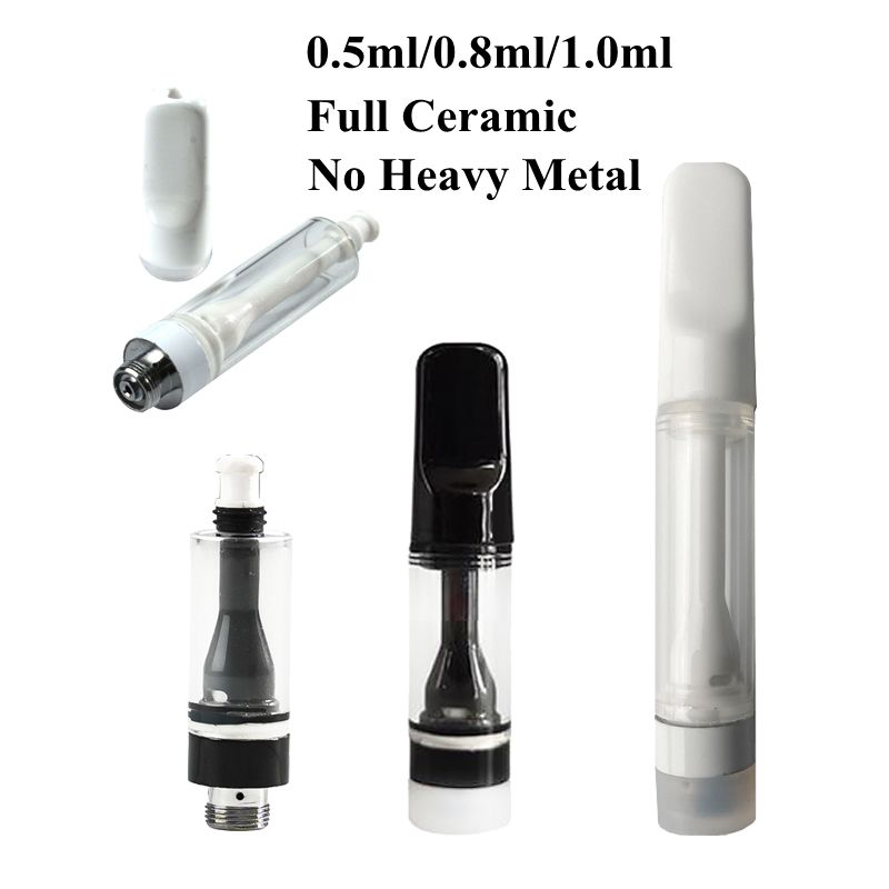 

Full Ceramic Vape Cartridges TH205 Empty Vape Pen Carts Press In 510 Thread Cartridge Dab Pen Wax Vaporizer Thick Oil Lead Free Atomizer