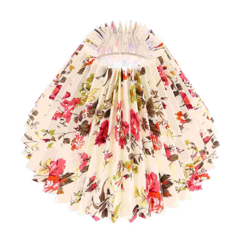 

Lamp Covers & Shades 1Pc Flower Pattern Cloth Art Lampshade For Home Light Decor