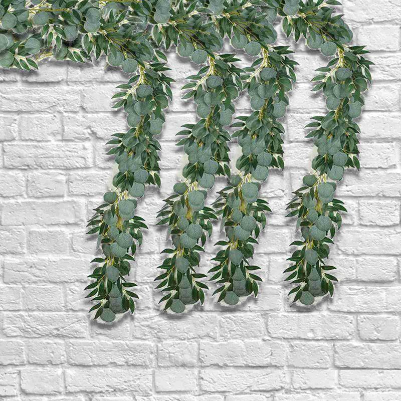 

1.8m/2m Simulation Plant Eucalyptus Round Leaf Rattan Artificial Flower Decoration Flower Wedding Party Decoration Rattan