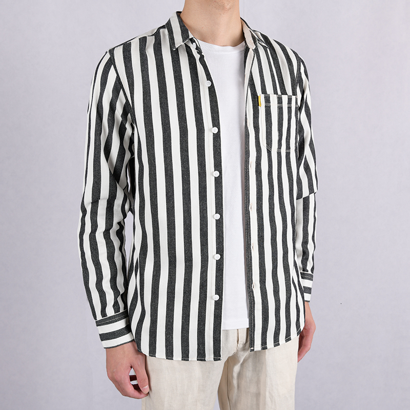 

2021 Autumn Long-sleeved Tarnishes Shrits Make Casual Brands for Fashion Comfortable Striped Shirt of Men Chemise R412, Blue stripe