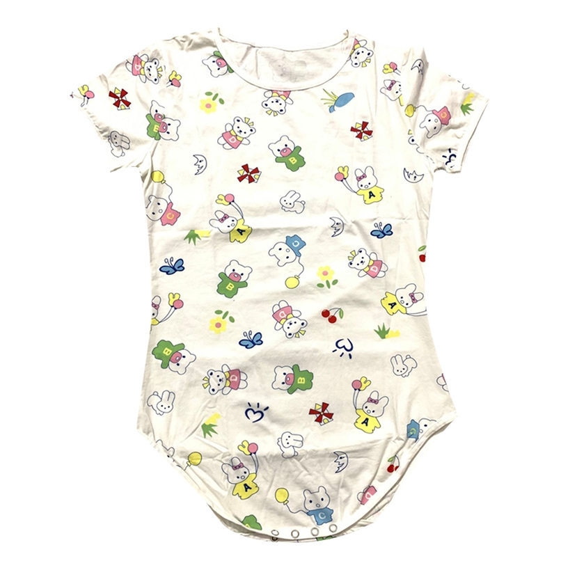 

Dinsaur Cotton Adult Onesie Pajamas Romper Adult Baby Jumpsuit Diaper Lover and Sissy Adult Baby Onesie 210913