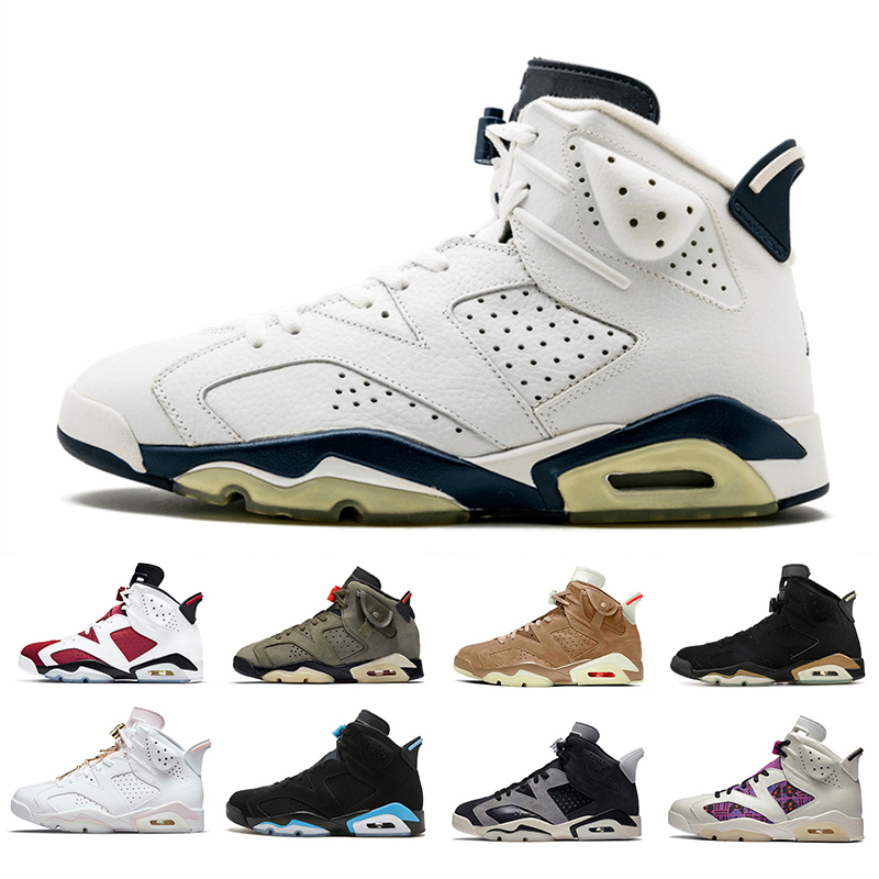 

Jumpman 6 6s mens basketball shoes sneakers Travis Gold Hare Midnight Navy Green bull Tech Chrome Marron Electric Carmine Bordeaux men outdoor trainers sports shoe, Pay for box