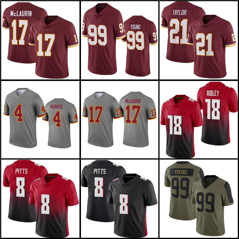 

4 Taylor Heinicke 99 Chase Young Football jersey 17 Terry McLaurin Sean 20 Landon Collins 8 Kyle Pitts 21 Todd Gurley II 2 Matt Ryan 18 Ridley, As