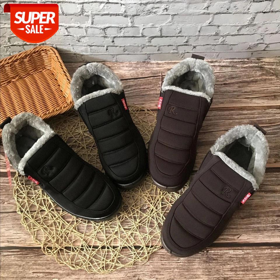 

2020 winter Man boots men Warm Plush Men's Fashion snow boots Breathable Comfortable High Quality Male Men winter shoes #XZ2Y