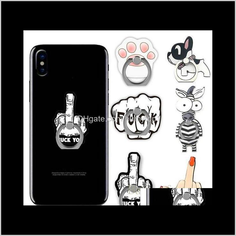 

Funny Cartoon Animal Zabra Mobile Phone Finger Ring Holder Cute Stand Charging Support Cell Phone Universal Bracket Oyhck Nir5S