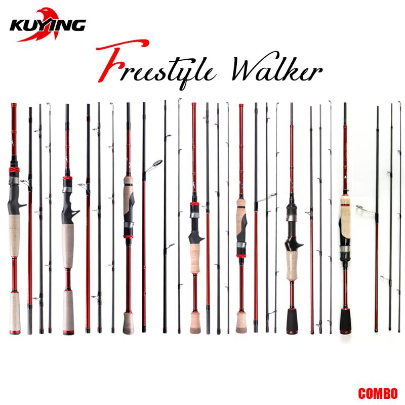 

Boat Fishing Rods KUYING FREESTYLE COMBO Lure Rod Fish Casting Spinning UL M H L Hard Ultra Light Medium 4 Sections Mini Pocket Travel