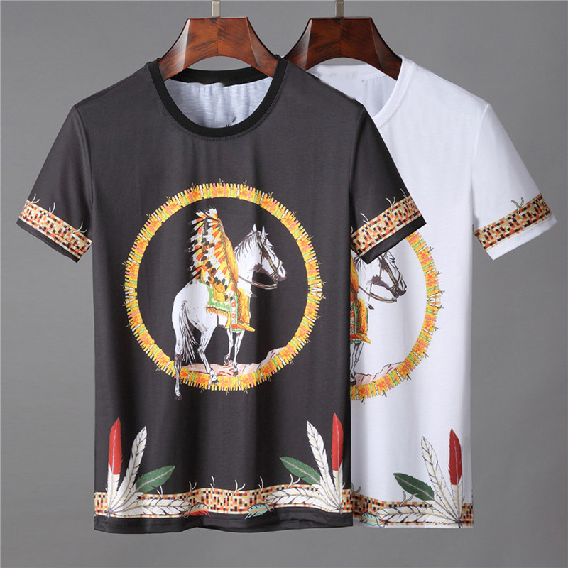 

Mens Designers T Shirt Hip Hop Fashion Bird Printing Mens T Shirt Short Sleeve High Quality Men Women T Shirt Polo Size M-XXXL, White;black