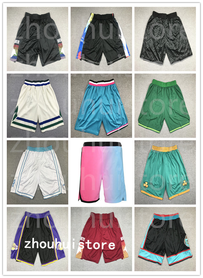 

Mens LosAngelesLakersPants Basketball Shorts NetsCelticsNuggetsBucksHeatNba Short, Black