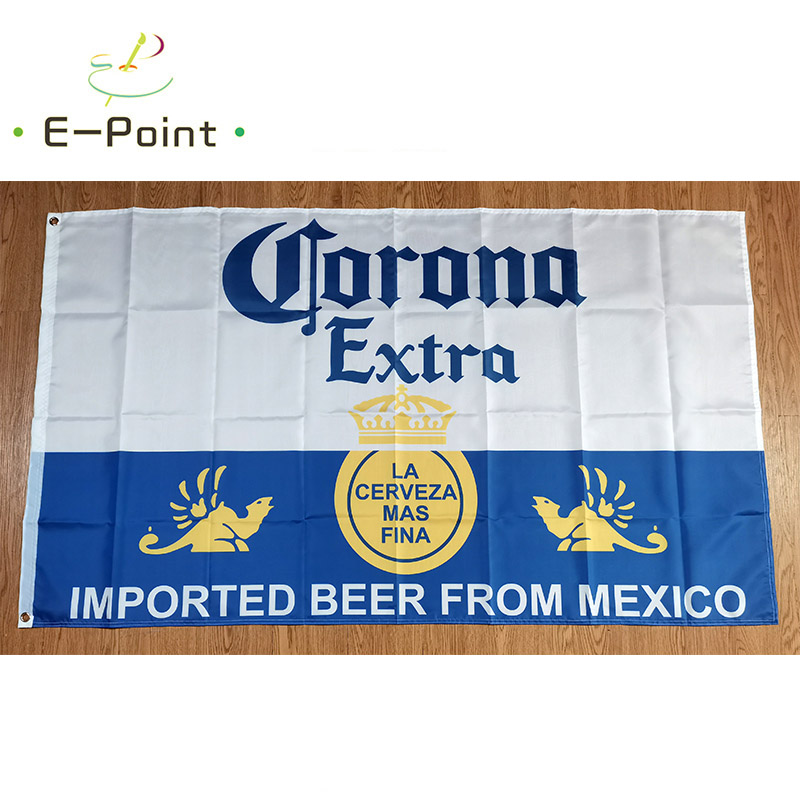 Corona Extra Beer Flag 3x5 FT 150X90CM Banner 100D Polyester Flag Brass Grommets