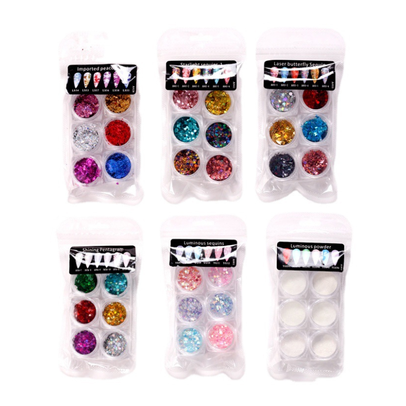 

Luminous Nail Art Decorations Tin Foil Nails Beauty Sequins for Women and Girls