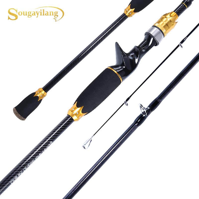 

Sougayilang Top Quality 1.8M 2.1M Spinning/casting Fishing Rod Portable 4 Section Ultralight Carbon Fiber Travel Fishing Rod