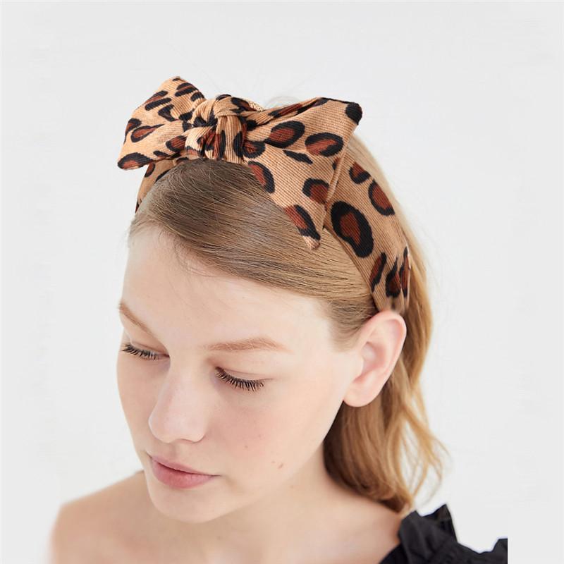 

Hair Clips & Barrettes Winter Corduroy Leopard Print Hairband Ears Bowknot Headband Women Girls Head Hoop Bands Accessories Hairbands, Golden;silver