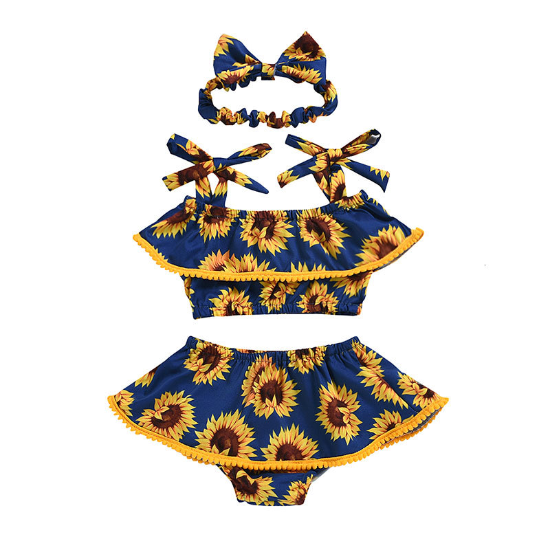 

2021 New Flower Toddler Summer Clothes Fashion Baby Girl Cothes Suit Sleeveless Tops+short Skirt+scarf Girls Outfits 3-24months Kgsd, White