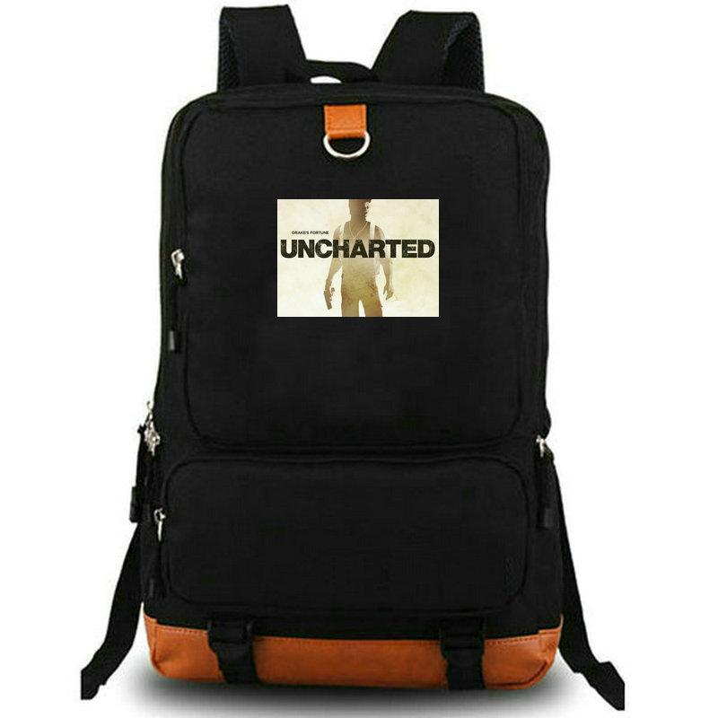 

Backpack Drake Fortune Uncharted Game Schoolbag Mysterious Sea Area Rucksack Satchel School Bag Laptop Day Pack, Black