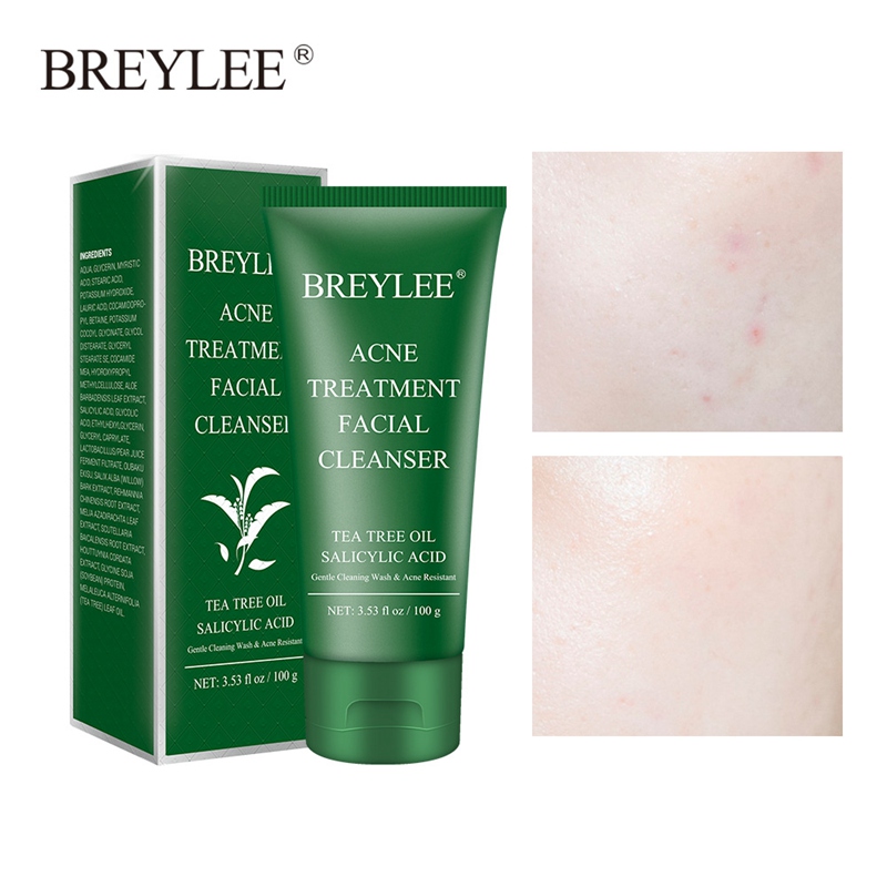 

BREYLEE Facial Cleanser Acne Treatment Face Cleansing Wash Mask Skin Care Shrink Pore Oil Control Remove Blackhead 100g DH1002