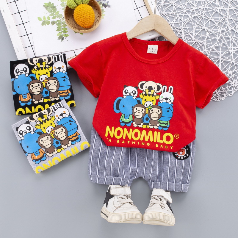 

2PCS Toddler Kids Baby Boys Outfits T-shirt Tops+Pants Outfits Set Clothes, Gray
