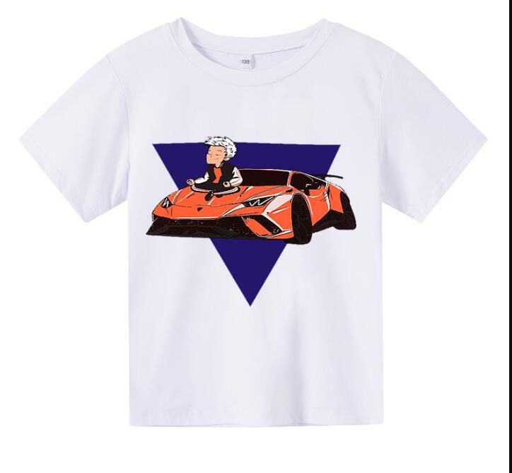 

2021 new T-Shirt Children Tops Family Clothes Youth T-Shirt Soft Short sleeve Shirt Summer Cotton Cute Merch A4 Lamba boy girl t shirt, Blue
