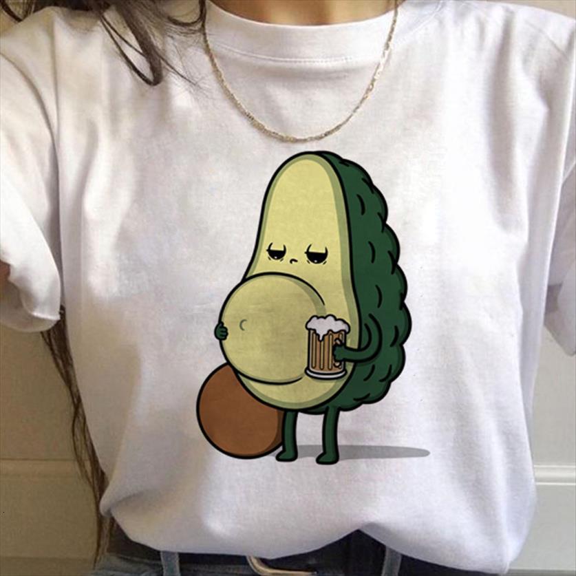 

avocado tee clothes male women t shirts femme fashion harajuku 90s grunge ulzzang graphic kawaii, White