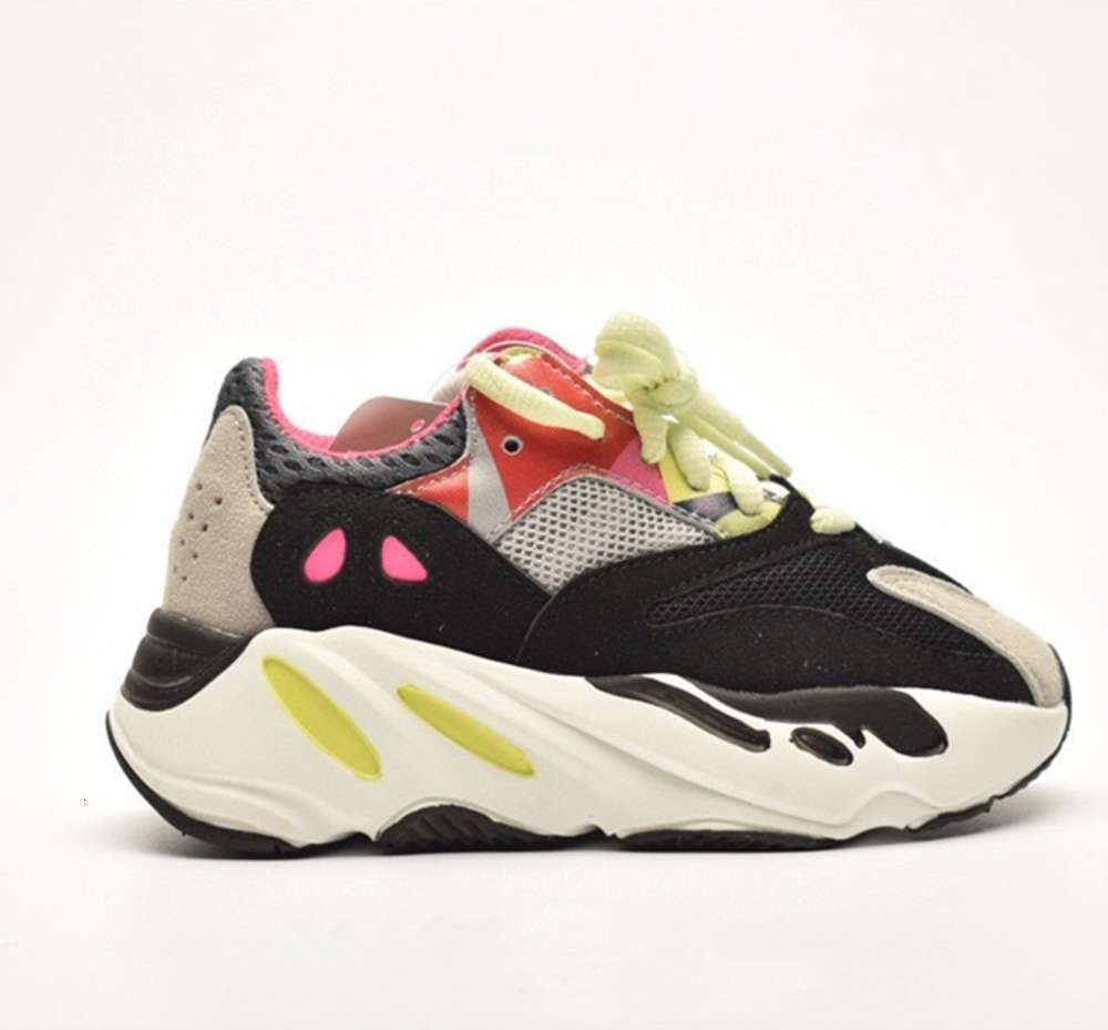 Enfant classique pour enfants Kanye Wave Runner 7oo Girl Chaussures de course l←g│res Light Toddler Black Red Trainer Boy Sneakers Enfants West A