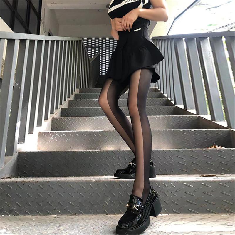 

Socks & Hosiery Legs Fake Translucent Stockings Warm Pantyhose Thin High Elasticity Slim Stretchy Winter Outdoor Tights Ropa Mujer, Black;white