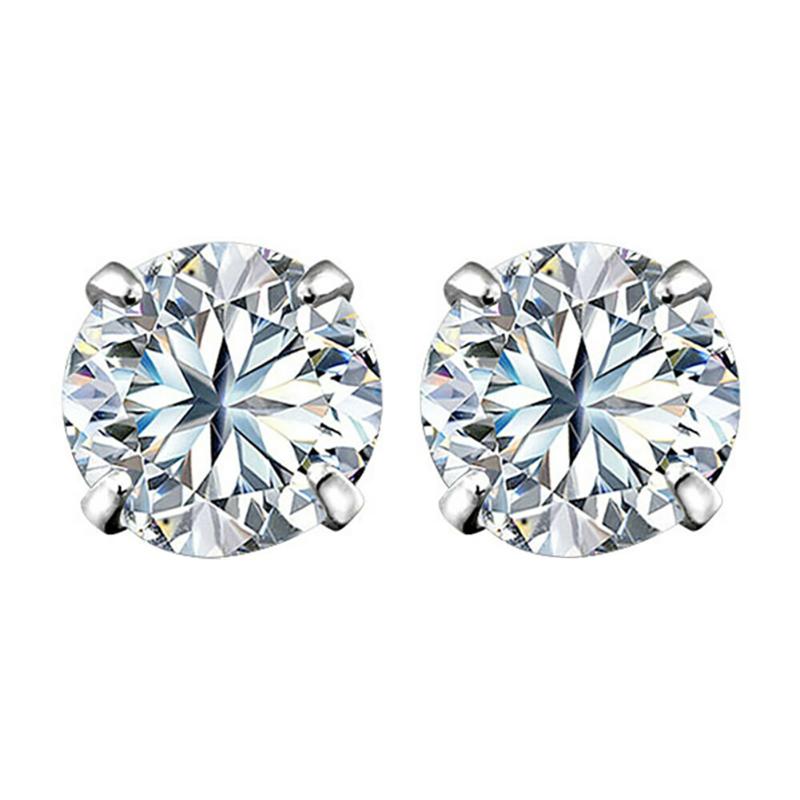 

For Fashion Earring Crystal 3mm 4mm 5mm 6mm 7mm Five Zircon Stud Earrings Jewelry 1Pair Women Men Classic