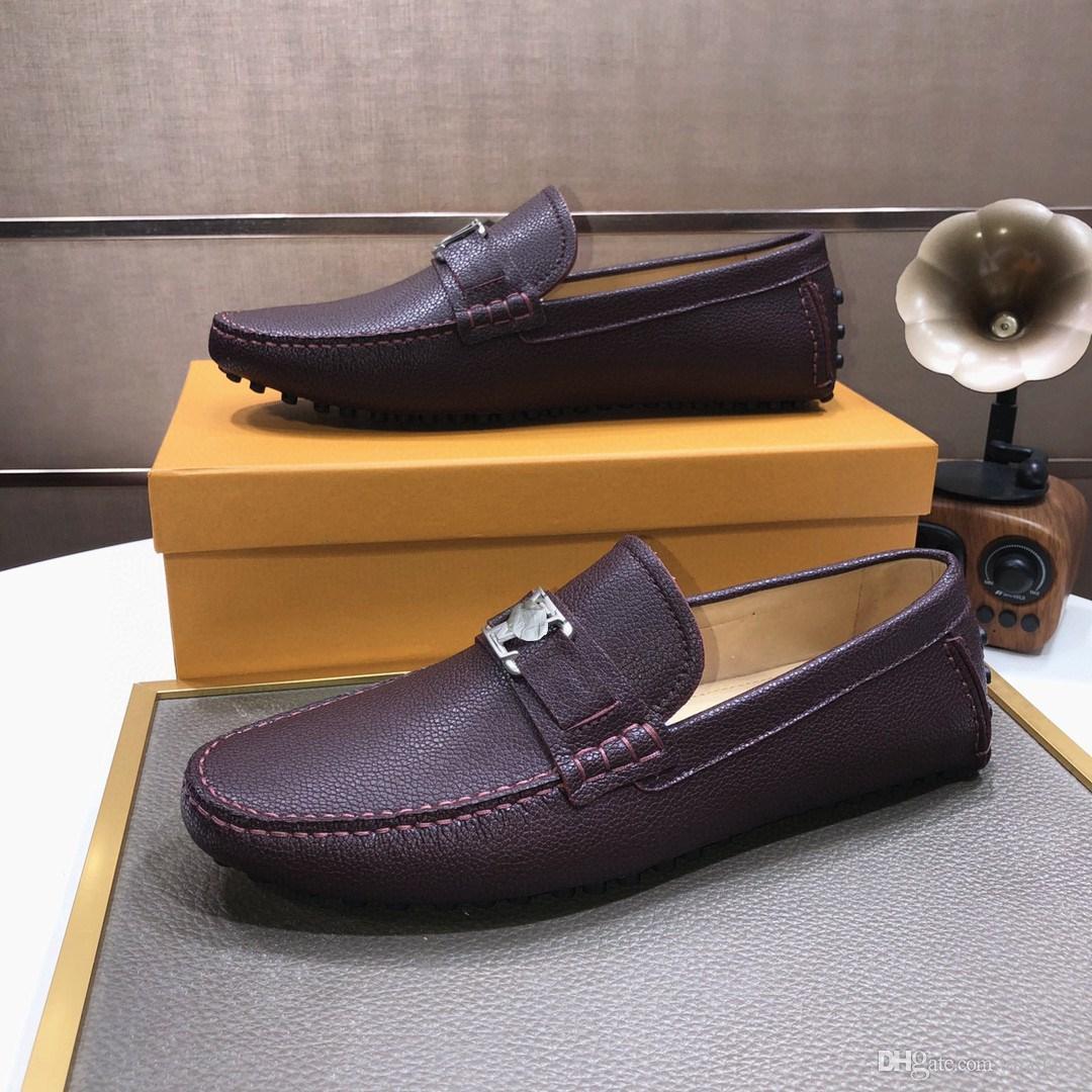 

LUXURY Casual MEN GENUINE LEATHERs SHOE DESIGNER Summer Breathable Green MEN's LOAFERS LEATHER SHOES Sapato Masculino Zapatos Hombre, #05