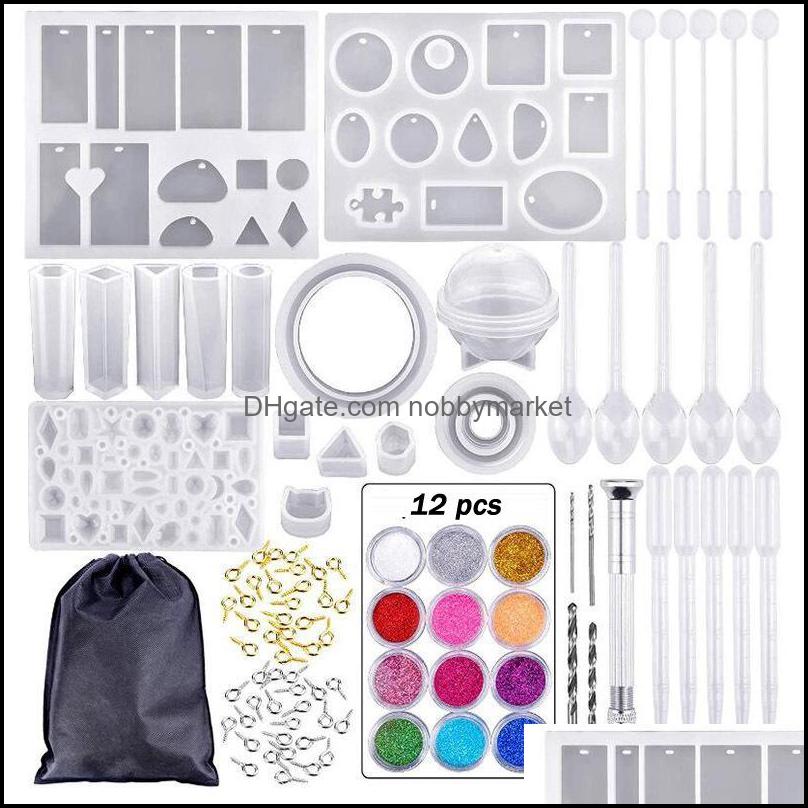 

Molds Jewelry Tools & Equipment Diy Epoxy Resin Suit Bracelets Earrings Necklaces Pendants Rings #94 Pieces Drop Delivery 2021 Mliky