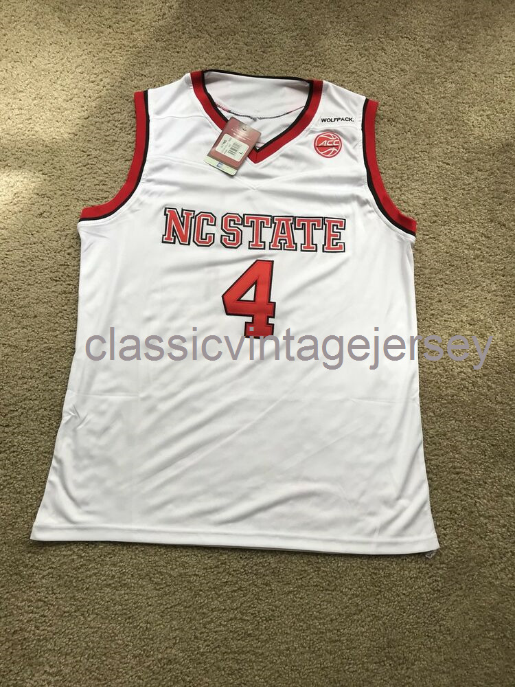 

Stitched Custom Mens Large Throwback Dennis Smith Jr NC State Wolfpack NCAA Basketball Jersey Ncaa Men Basketball Jerseys, Gold