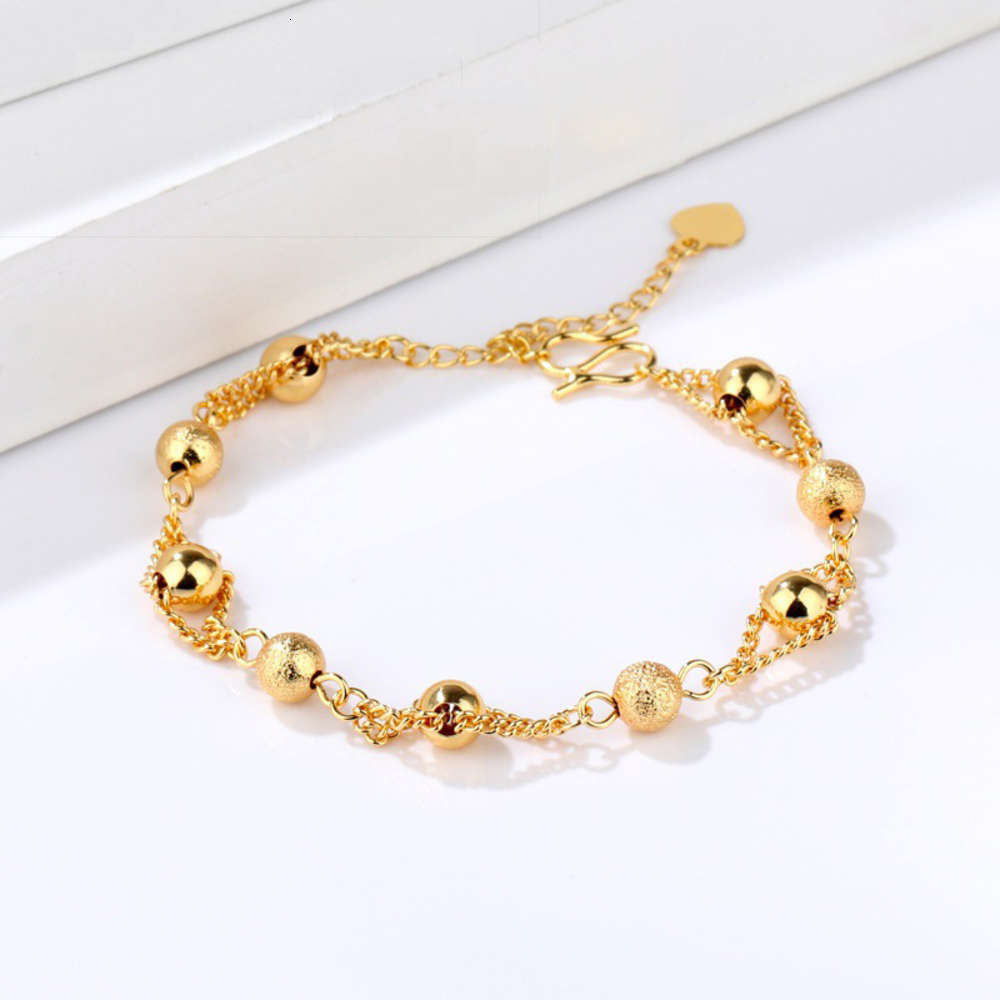 

bracelet Fashion Gold Plated room sand Beads Bracelet creative imitation jewelry of Vietnam gold plated bracelet, Golden;silver