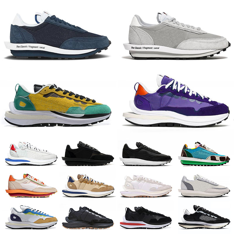 

Running Shoes Sacais Fragment VaporWaffle Pegasus LDWaffle LDV Waffle Varsity Blue Black Gum White Sail Chunky Men Women Sports Sneakers Trainers Size 36-45, C16 36-45