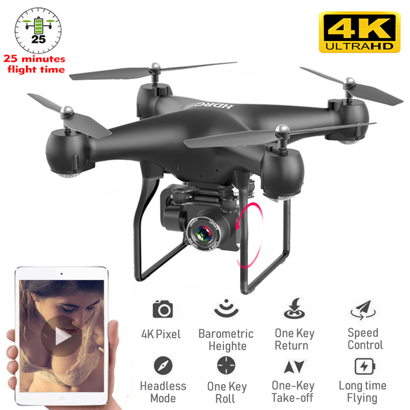 

H12 Dji Drone Quadrocopter UAV With Camera 4K Profesional WIFI Wide-angle Aerial Photography Ultra-long Life Remote Control Toy, Black