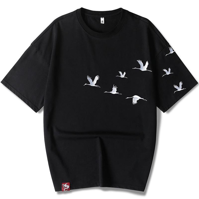 

2021 New Nova Chegada De Manga Curta Masculino Vero Algodo Bordado Solto e Estilo o Pescoo Malha Casual t Camisa Roupas Marca R3aq, White