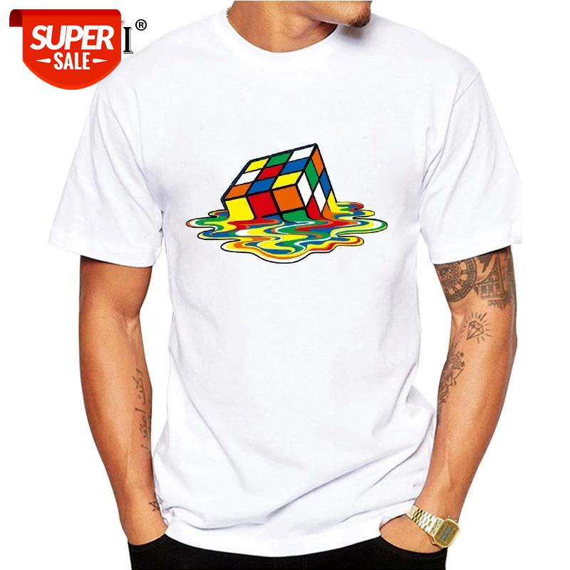 

XIN YI Men Fashion Casual High quality 100%cotton T-shirt Magic Square design print t shirt Summer men cool comfortable fabric #E07e, White;black