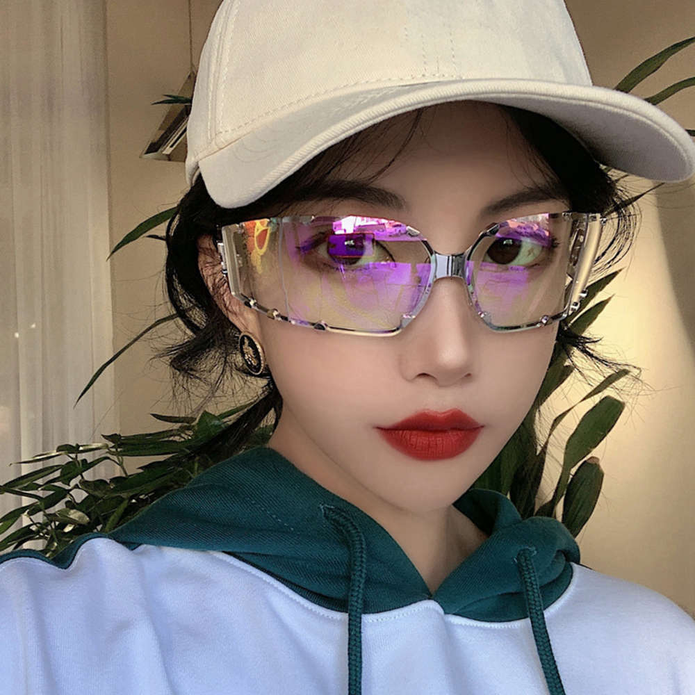 

Sunglasses same men's net red all-in-one jumpy glasses cool anti ultraviolet personal one-piece