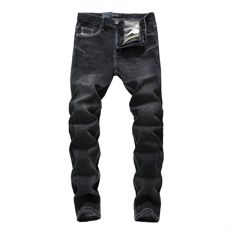

2021 New Fashion Vintage Stretch Classical Denim Pencil Pants Hombre Large Size Black Ny Men Streetwear Hip Hop Jeans A4wz