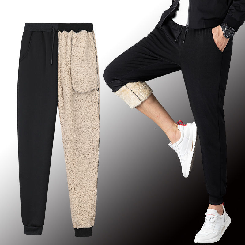 

2021 New Autumn i See Jogger Pants Sportsmen's Loose Men's Warm Winter Veet Hare Sweatpants More Size 7xl Jv57, Gray