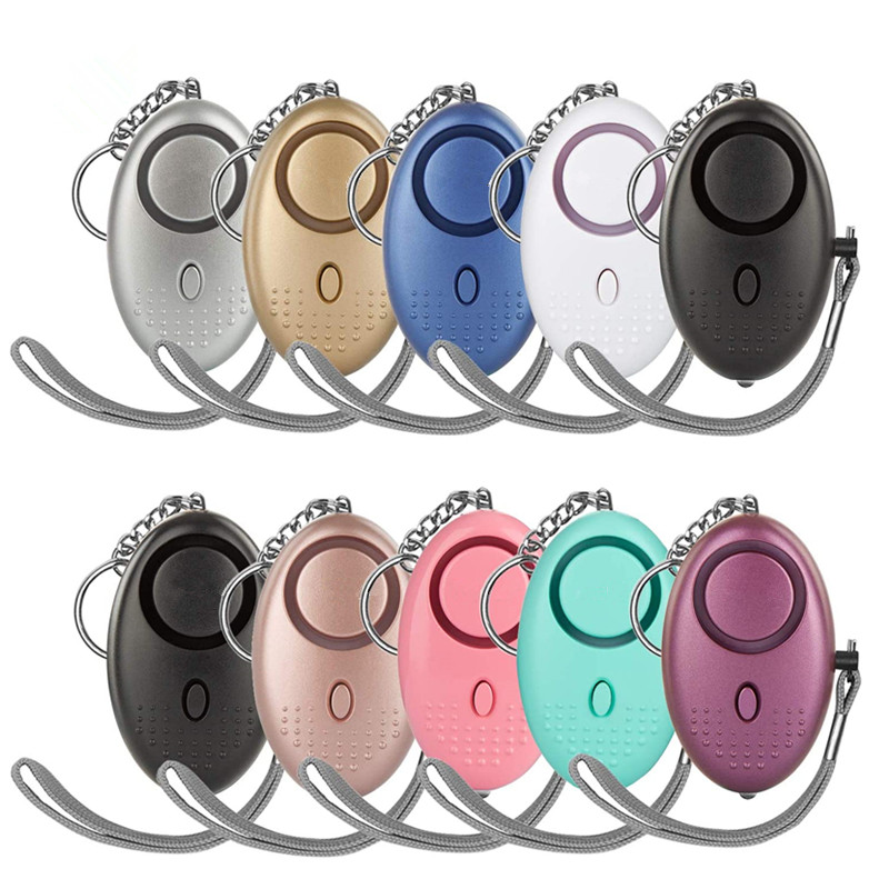 

15 Colors Personal Alarms 130dB Egg Shape Emergency Self Defense Security Alarm For Girl Women Elderly Protect Alert Safety Scream Loud Keychain With LED Light