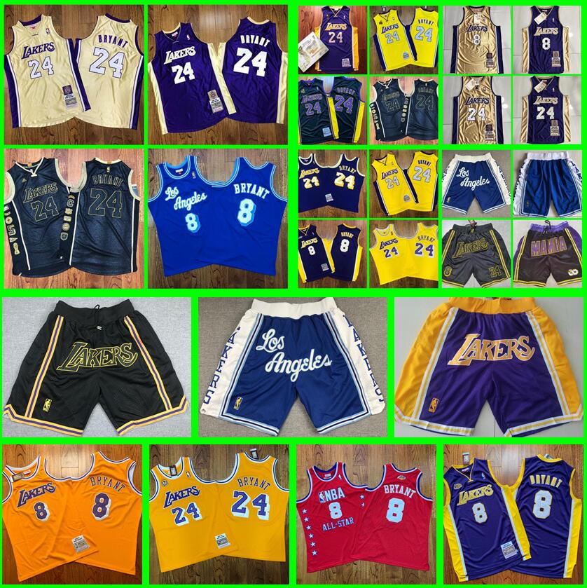 

Men NBA jersey Los Angeles Lakers 24 Kobe Bryant 8 Black Mamba Hall of Fame Rookie All-Star Mitchell&Ness 96-97 03-04 09-10 Hardwoods Classics retro jerseys JUST DON short, Jersey options