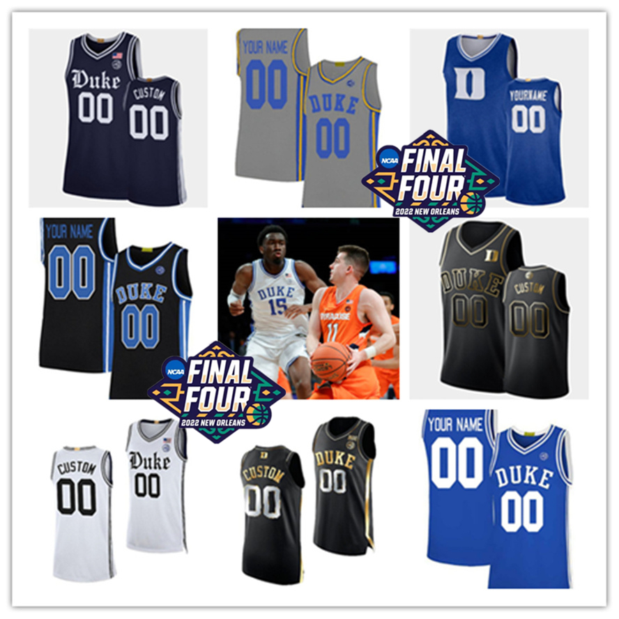 

2022 NCAA Blue Devils Stitched Basketball Jersey 3 Grayson Allen Jerseys 2 Quinn Cook Kyrie Irv ing Christian Laettner 35 Marvin Bagley III #1 Harry Giles 0 Jayson Tatum, White black