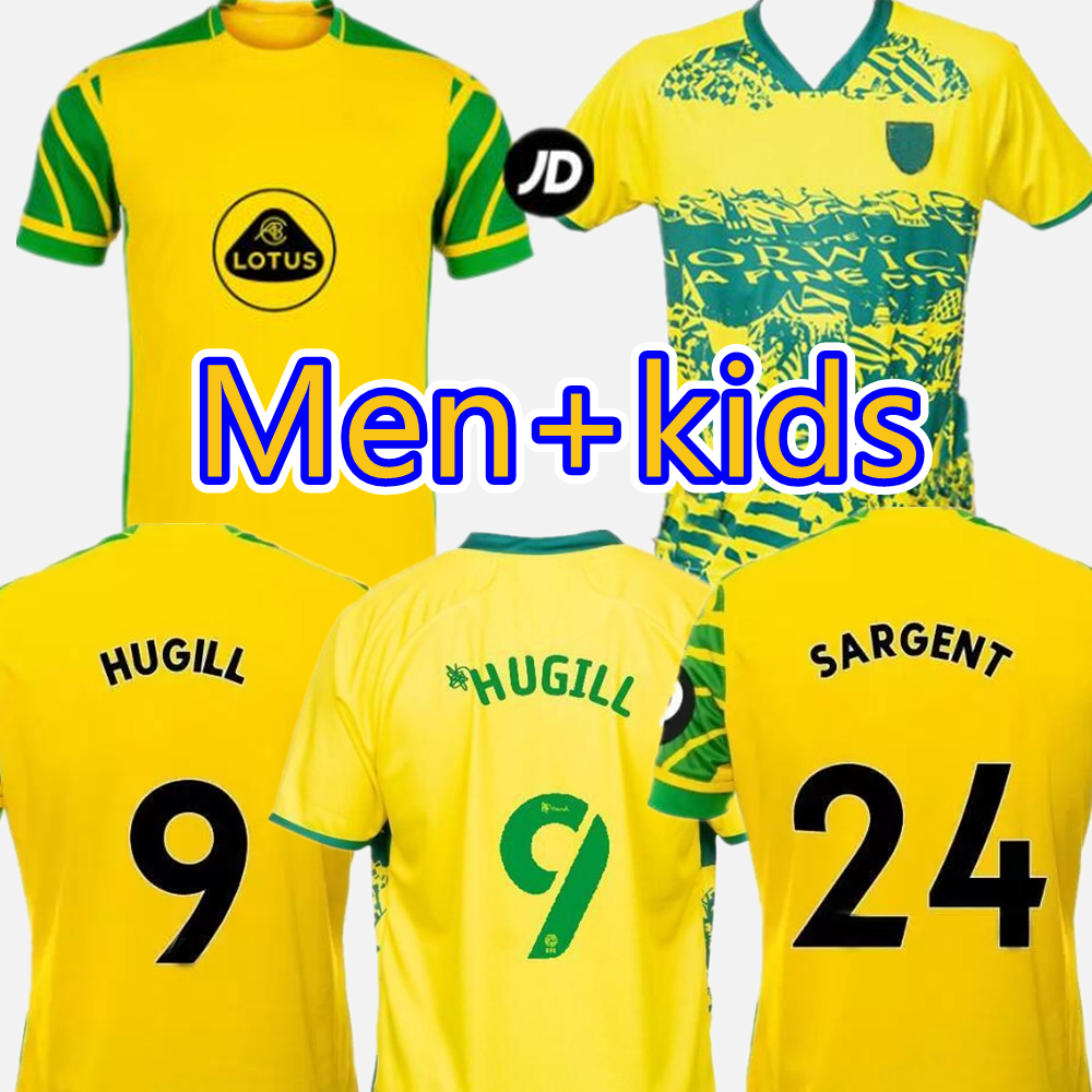 

Men+kids Norwich 21 22 Special Edition Soccer Jersey kit 2021 2022 Shirts predominantly yellow football shirt green collar uniform, 21-22 home kids kit