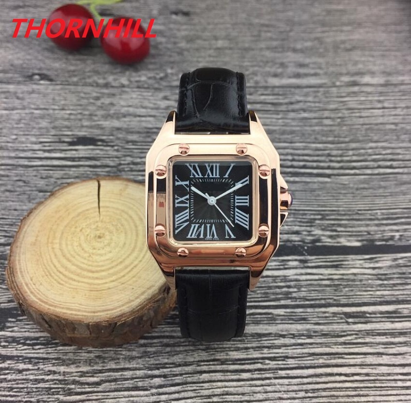 

TOP Fashion Luxury Women Square Watches 32mm nice designer leather Lady Watch relojes de lujo para hombre, As pic