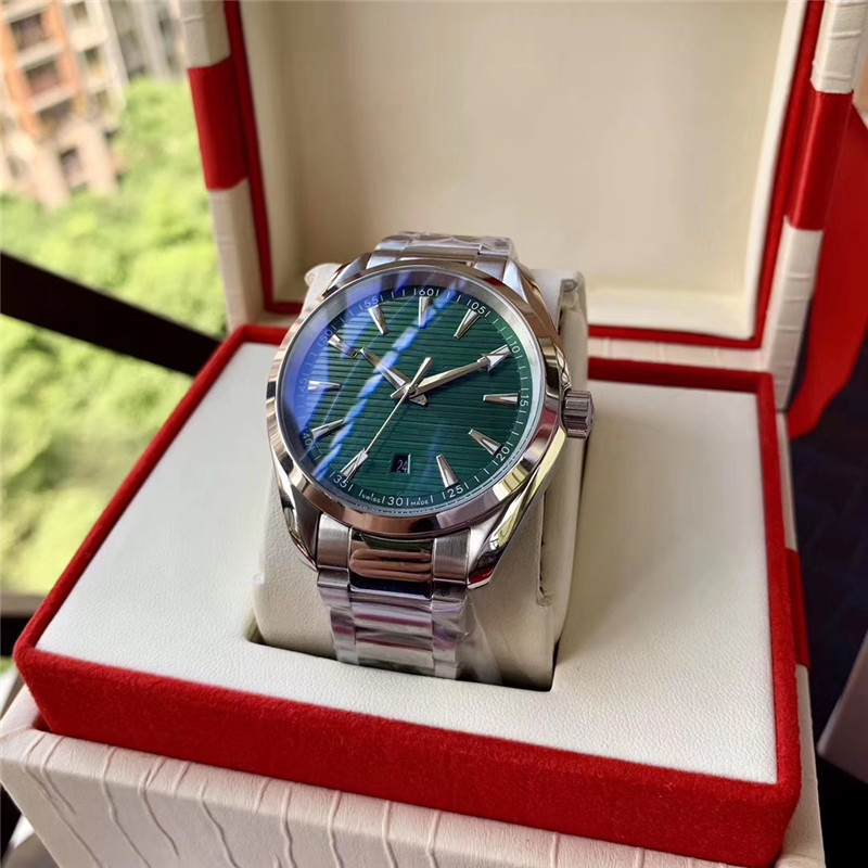 

Newarrivals 8 Styles Men Watch Automatic Movement OMGA Brand Mens Watches Stainless Steel Bracelet 150m High Quality Luxury Wristwatch with Box S123, Watch box