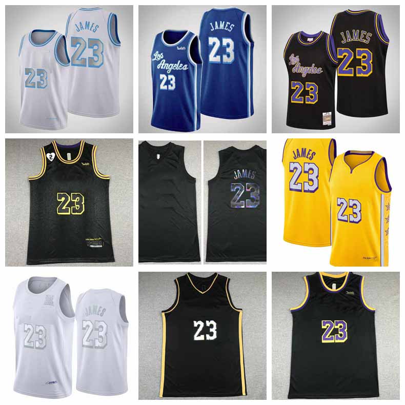 

2021JamesLosAngelesLakersLeBron James basketball jersey ;Swing players sew and embroider jerseys., Black;red