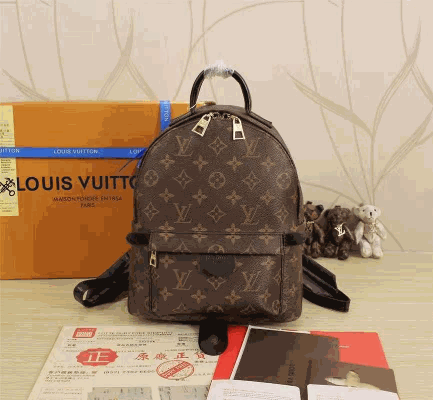 

Loui VUTTONIngs YSLs LOUIS'S VITTON'S WALLET M41562 Palm Springs Backpack Mini Leather Children Backpack Women Printing Backpacks Designer, Red;black