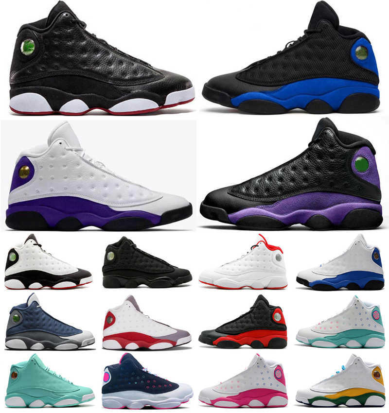 

mens basketball shoes 13s jumpman 13 Court Purple Red Flint Hyper Royal black cat Bred women fashion trainer outdoor sport sneaker