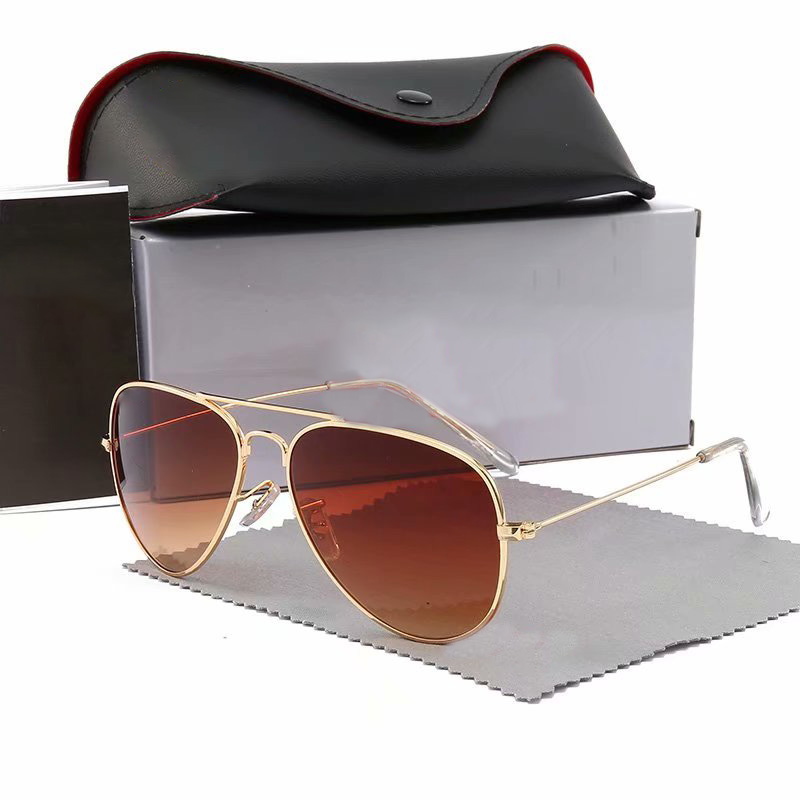 

High Quality 3025Ray Men Women Sunglasses Vintage Pilot Aviator Brand Sun Glasses UV400, White;black