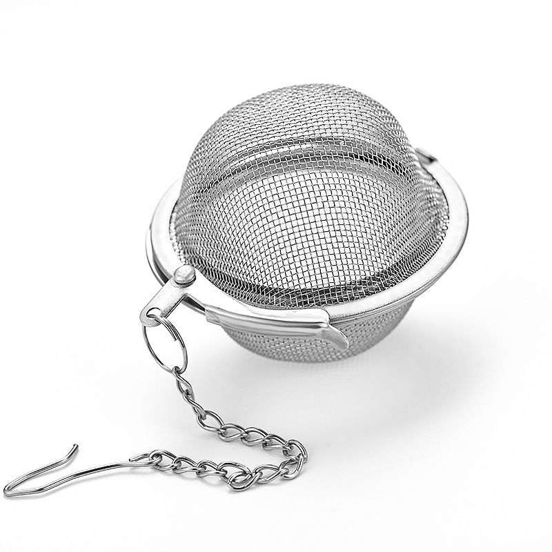 

304 Stainless Steel Tea Strainer Tea Pot Infuser Mesh Filter Ball with Chain Tea Maker Tools Drinkware 4.5CM/7CM/9CM