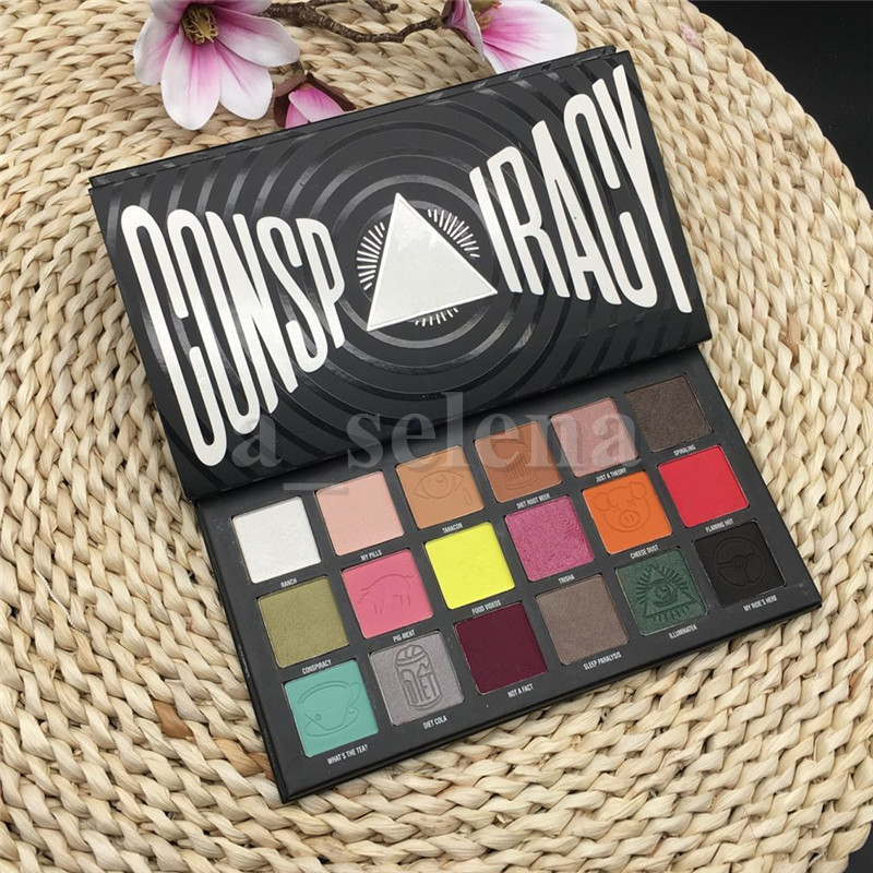 

Star Cosmetic Eye Shadows Conspiracy Eyeshadow Palette Makeup 18 Colors Shimmer Matte Eyes Shadow Palettes, Multi with logo