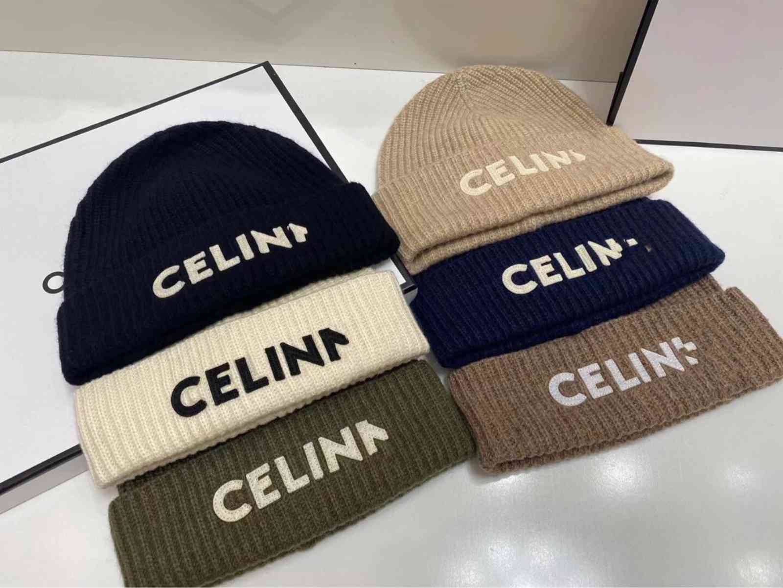 

Autumn and winter new C Lin wool hat letter knitted leisure llord tide br men's women's high-end warm Baotou, 1-10 top-khaki